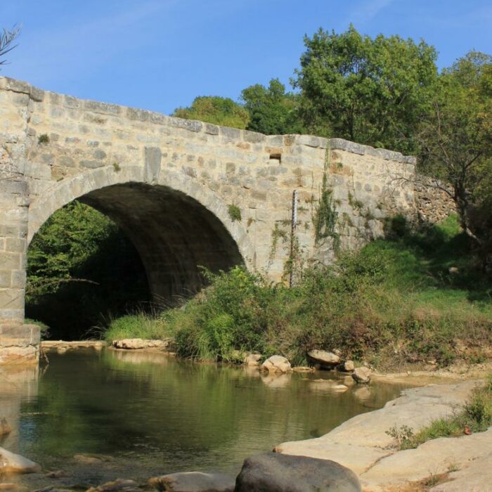 Vue du pont de Greffeil depuis le rivage